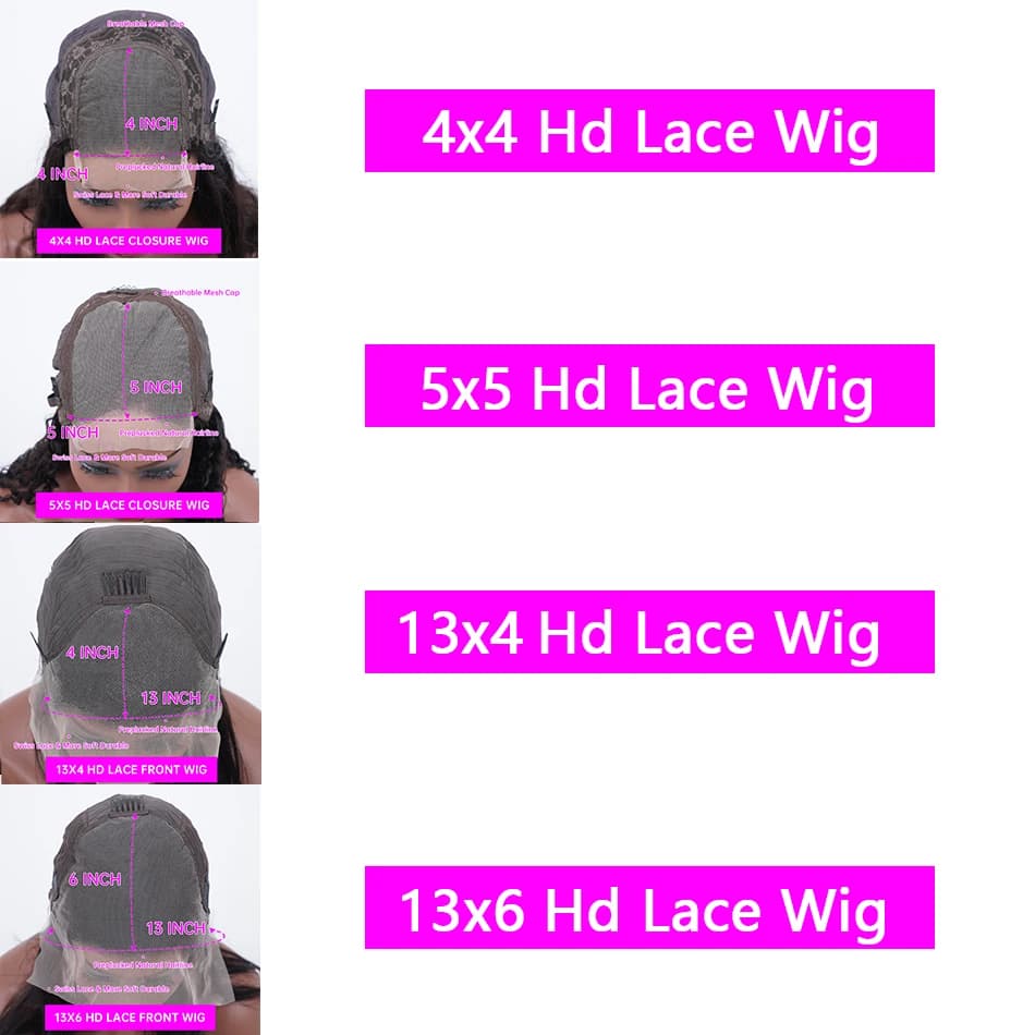 Perruque Lace Frontale 13x4 Cheveux Humains Ondulés Ombrés Densité 200, Perruques Frontales HD 13x6 