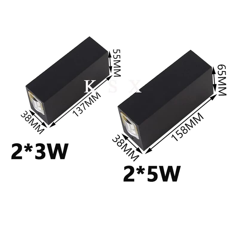 6W 10W mur LED lumière extérieure intérieure étanche IP65 porche jardin applique balcon terrasse déc