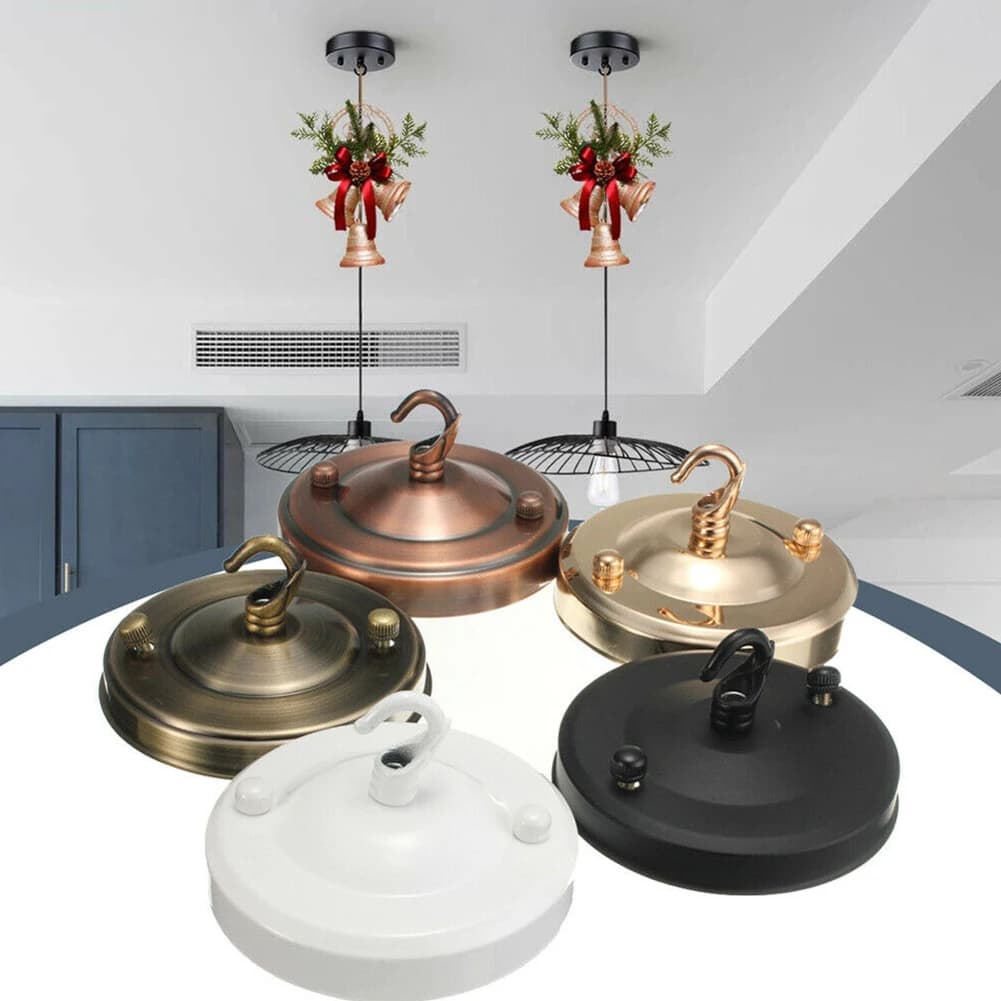 Support de plaque de plafond Vintage, Base de lampe à crochet, plaque d'éclairage, lustre de décorat