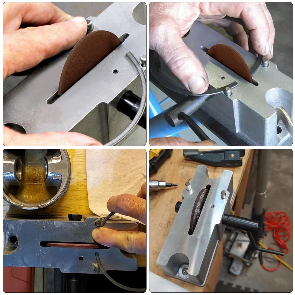 Reliure manuelle de segments de Piston en aluminium 66785, Kit de grains 120, meuleuse d'outils pour