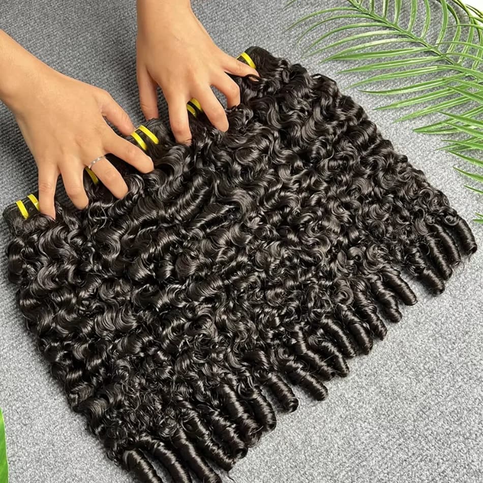 Extensions de cheveux humains bouclés birmans 12A, ondulés effet eau, 3 ou 4 paquets, cheveux bruts,
