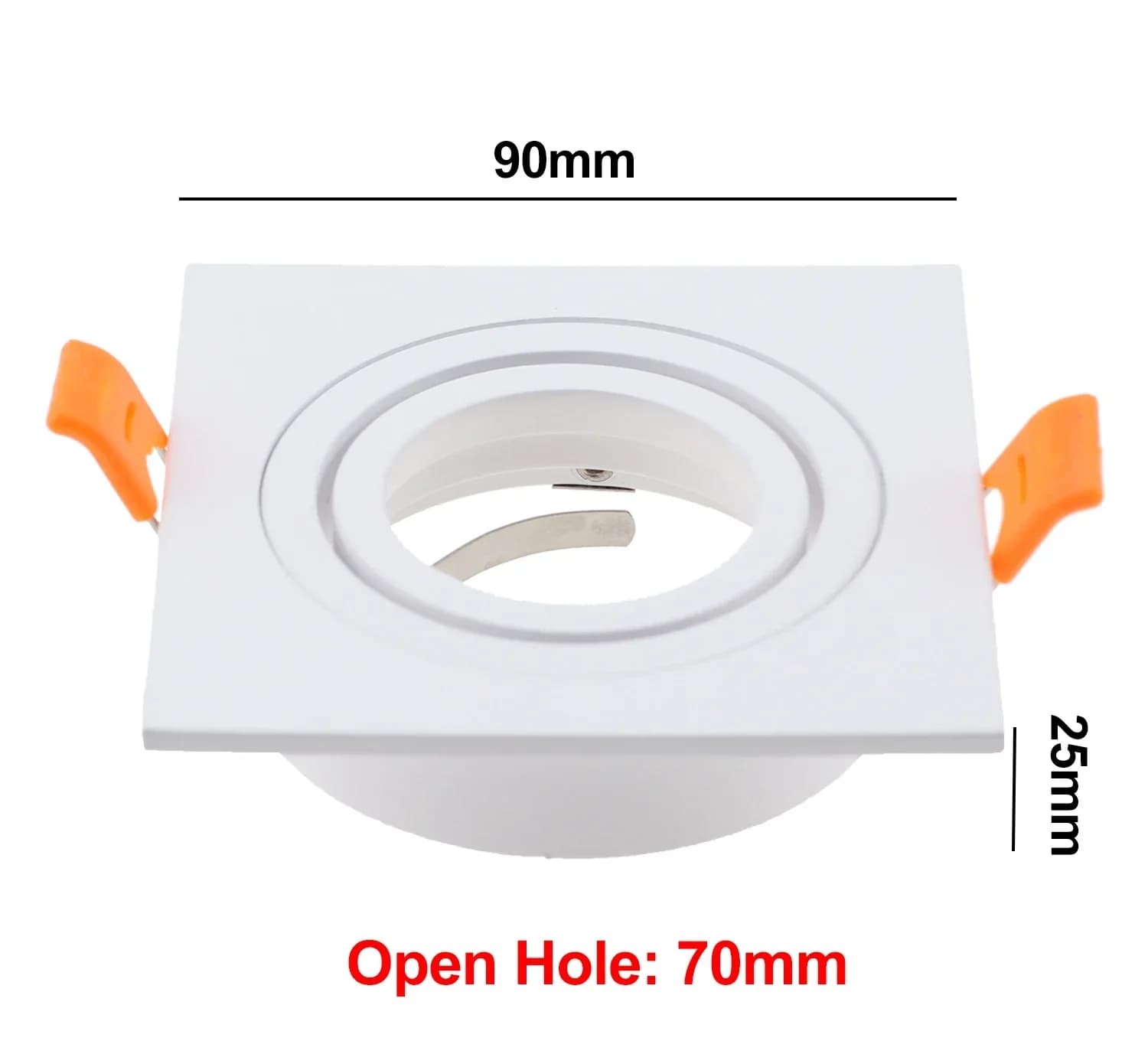 Plafonnier LED carré réglable en aluminium, cadre de support de Downlight avec ampoules GU10