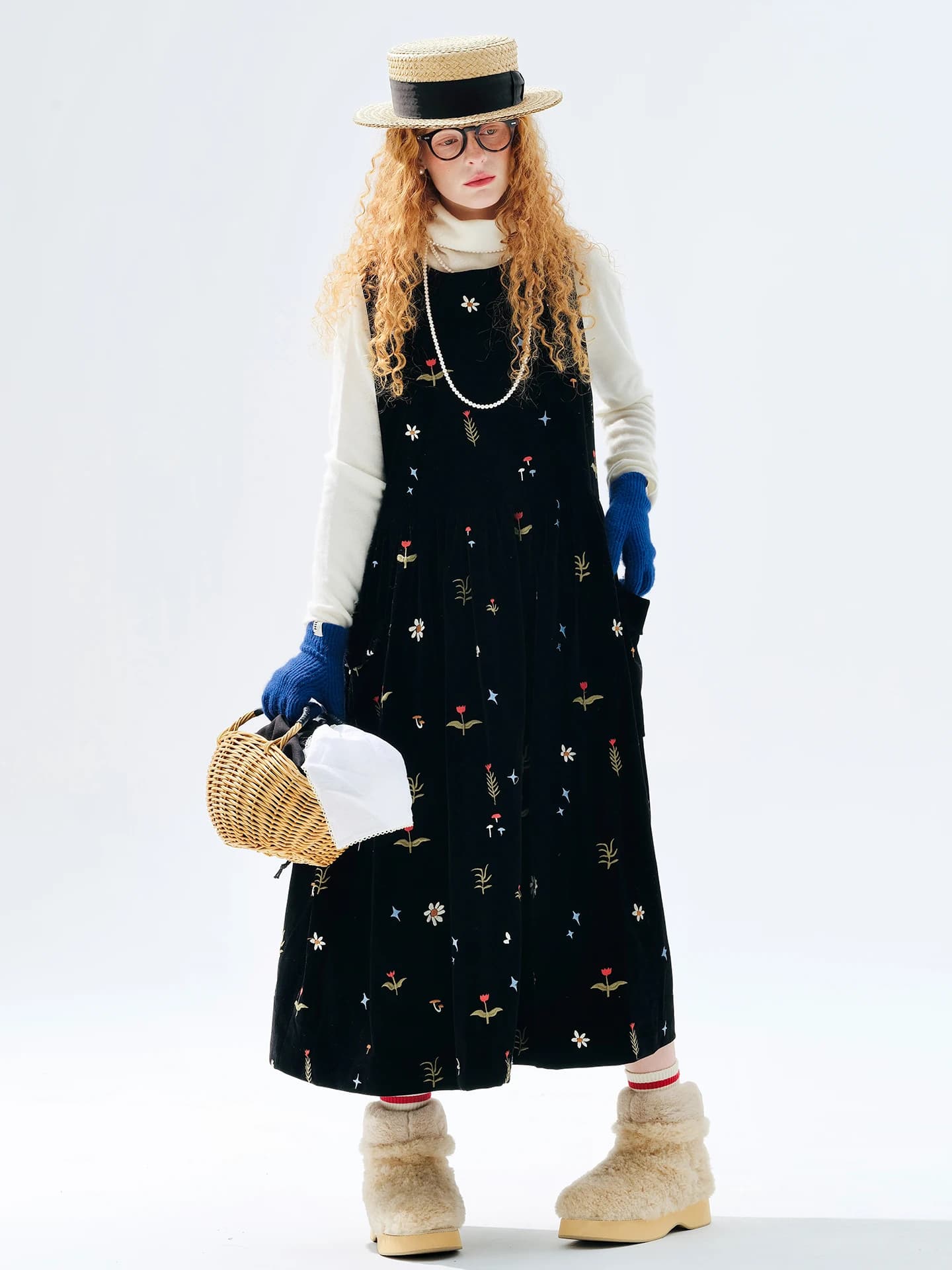 Robe sans manches brodée vintage Moriyama au quotidien pour les déplacements quotidiens et les renco