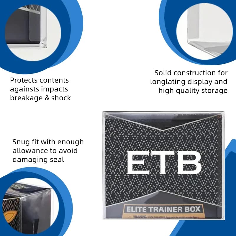 Emballage 5/10 : housse de protection ETB en plastique PET adaptée aux boîtes de formation d'élite