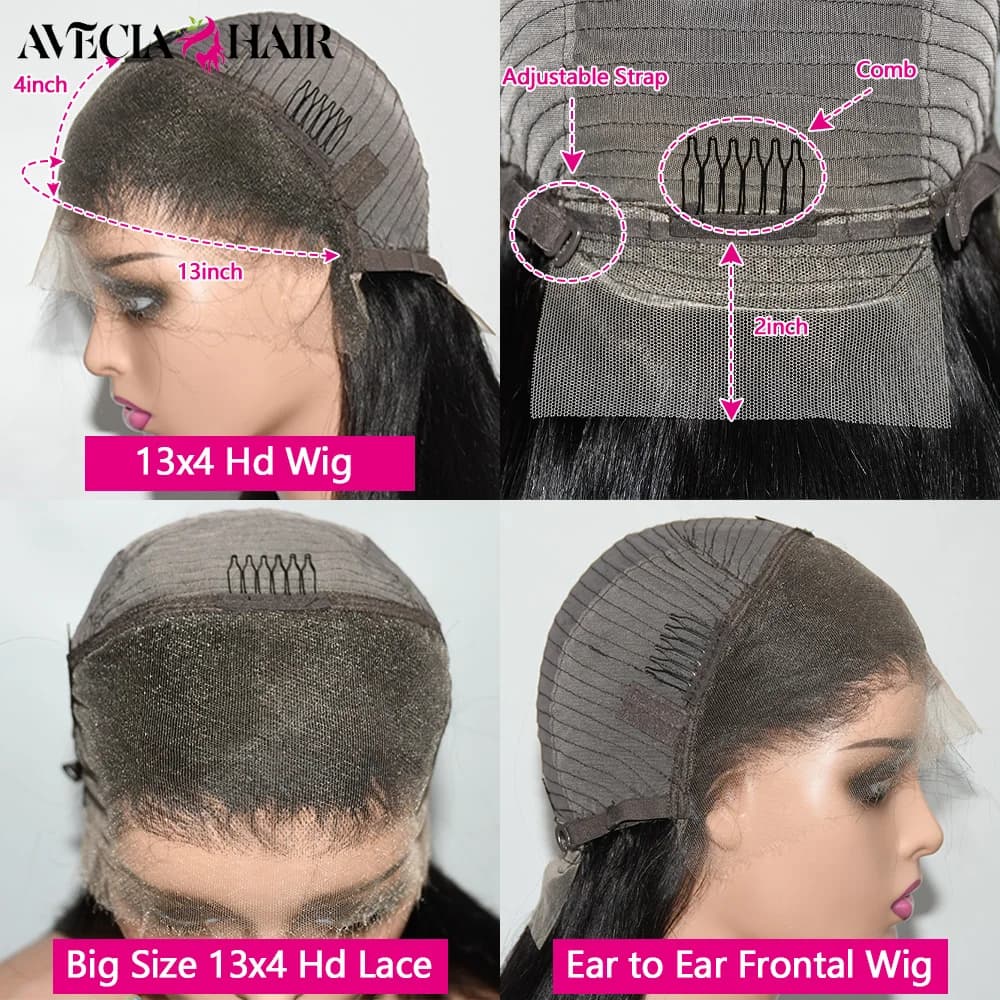 28 Pouce Perruques cheveux humains perruque cheveux humains brésiliens solde transparent hd 13x4 lac