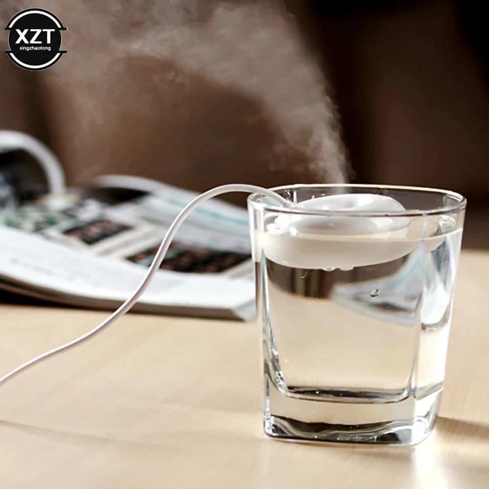 Humidificateur de bureau USB mini, humidificateur créatif en forme de donut, purificateur d'air port