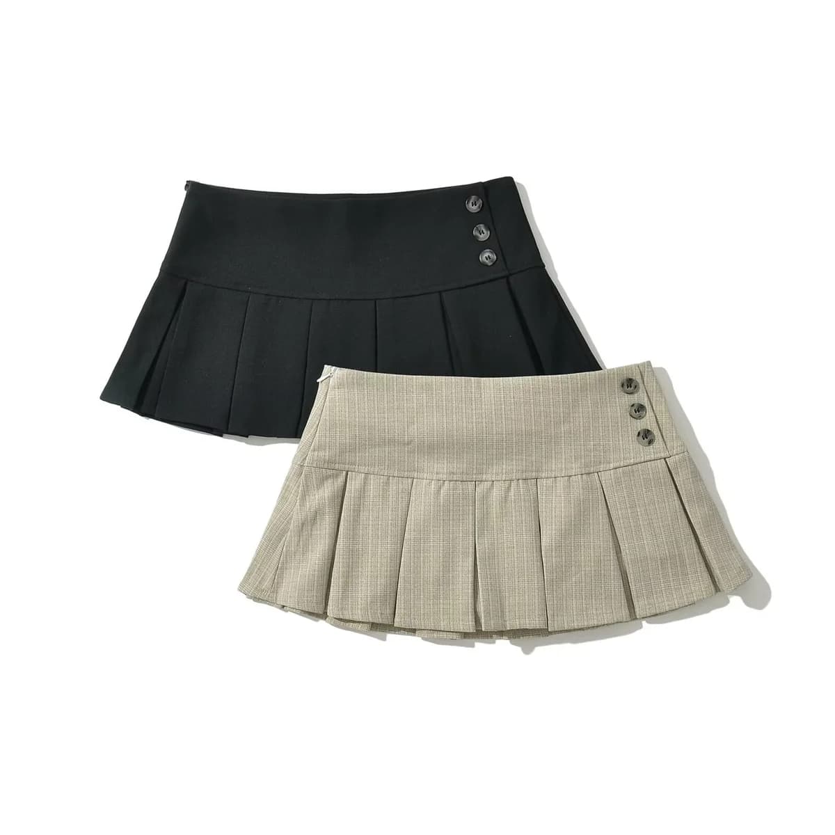 Mini jupes noires pour femmes, vêtements vintage, jupes élégantes y2k, jupes plissées à la mode coré