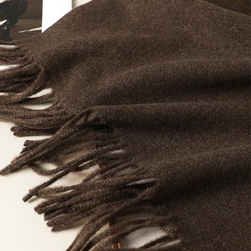 Écharpe en Cachemire pour Femme, Longue et Chaude, Hijab Solide, Châle Rond, Pashmina, Bandana, 62 D