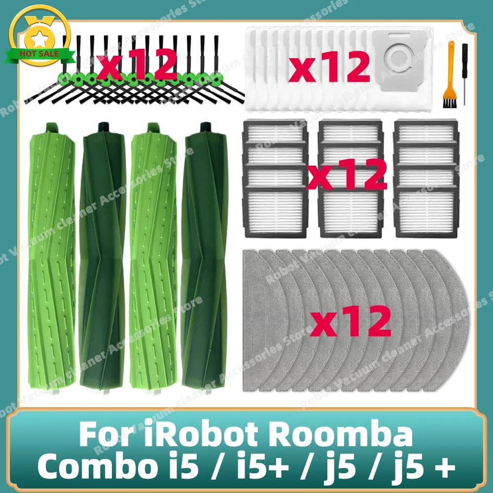 Compatible pour iRobot Roomba Combo i5 / i5 + / j5 / j5 + Robot aspirateur brosse latérale principal