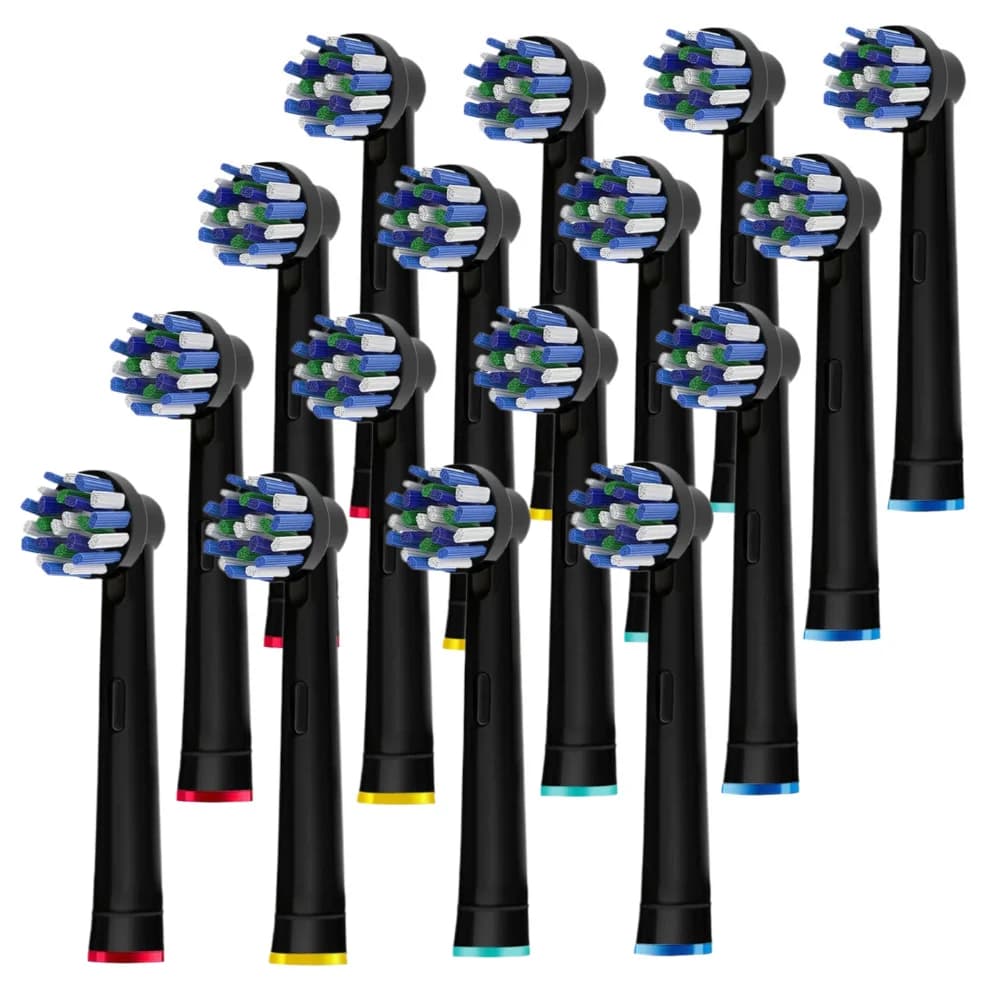 Recharge de têtes de brosse à dents croisées noires, pour Oral B Braun Pro 500/1000/1500/3000/3757/5
