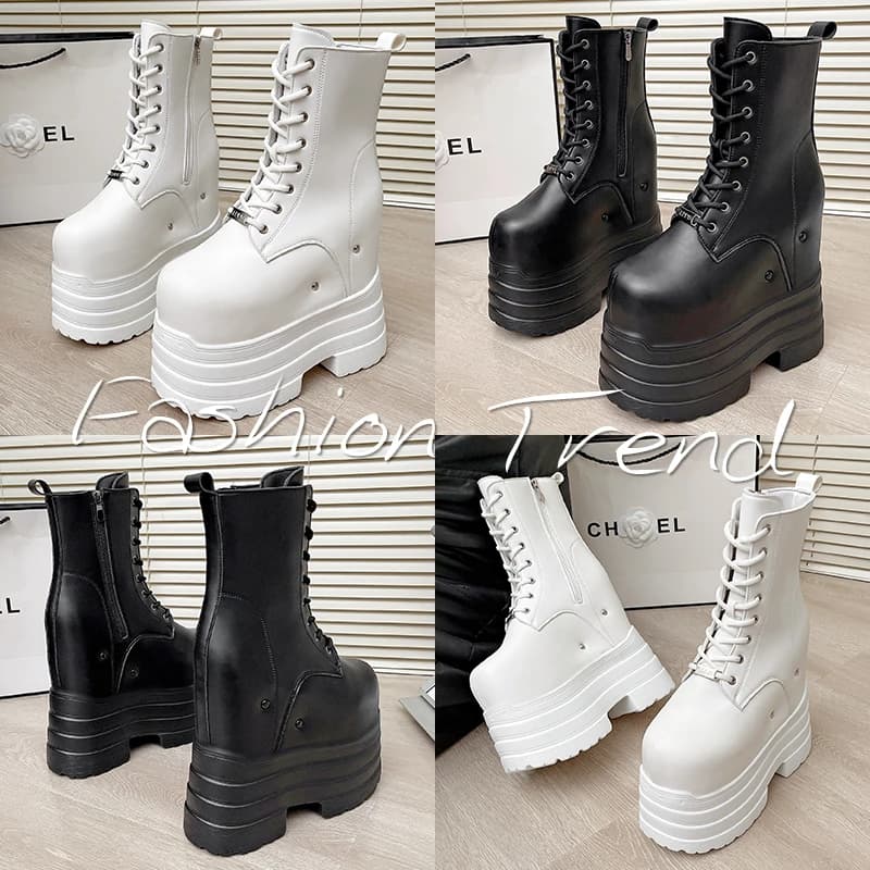 Talons Ultra hauts ~ bottes rehaussantes de 24cm pour femmes, nouvelles bottes courtes de grande tai