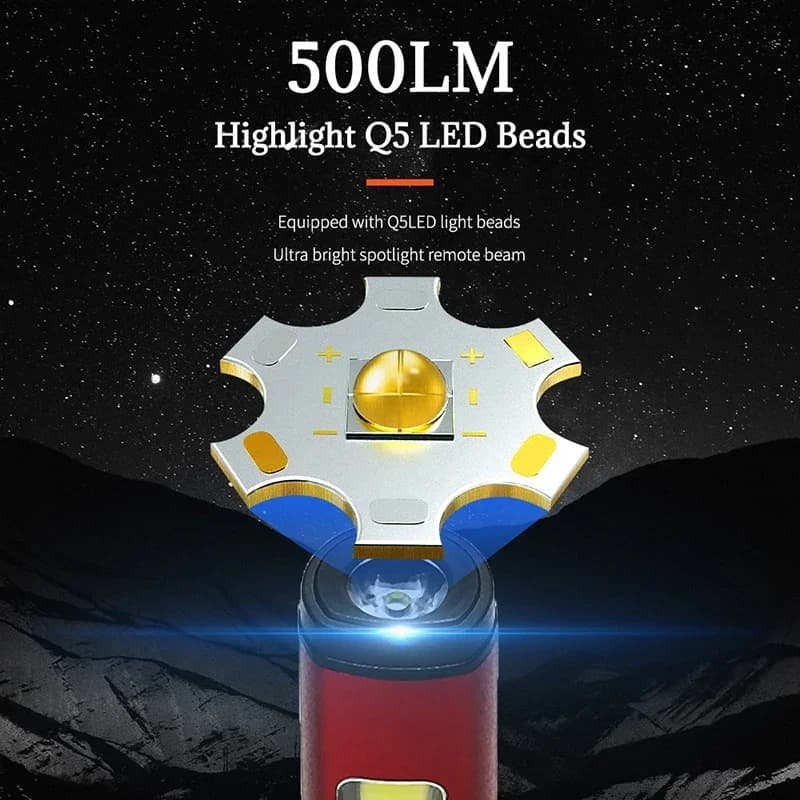 Lampe à stylo aste USB, lumière latérale COB, batterie intégrée, poche à pince à stylo, lampe de poc
