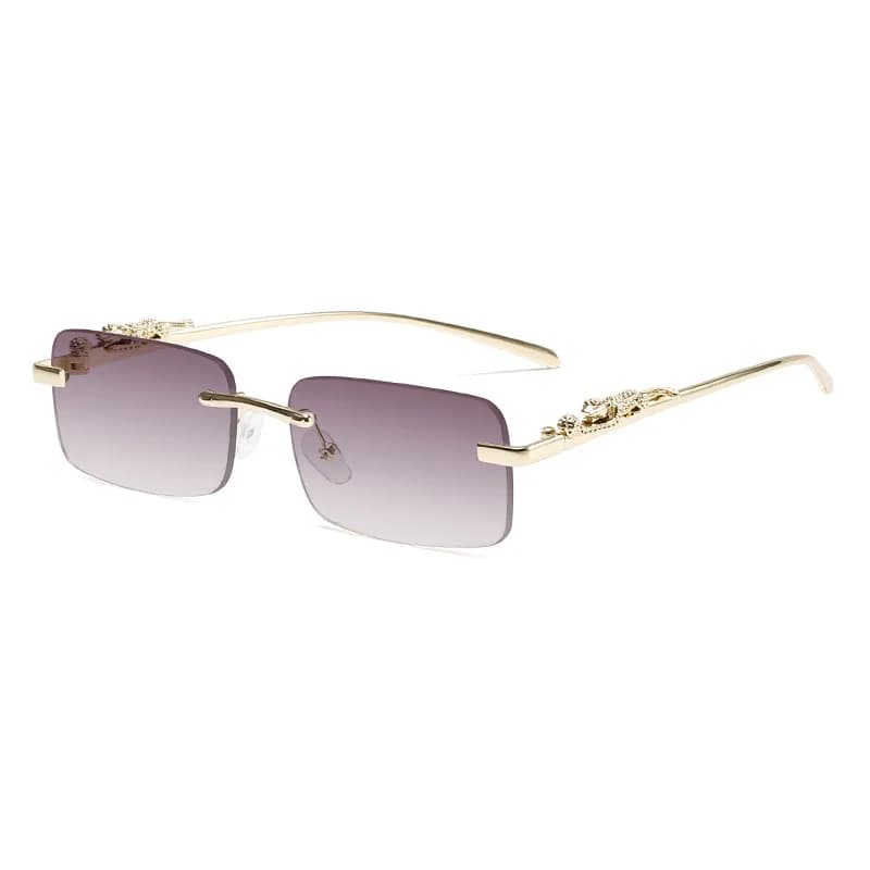 Monture de lunettes sans monture pour femmes et hommes, mode guépard, décoration Business Cool, mont