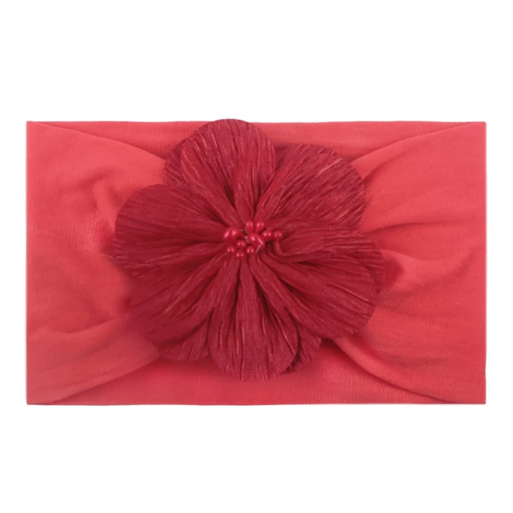 Bandeau à fleurs pour bébé fille, 13 couleurs, doux et élastique, adapté aux foulards pour nouveau-n