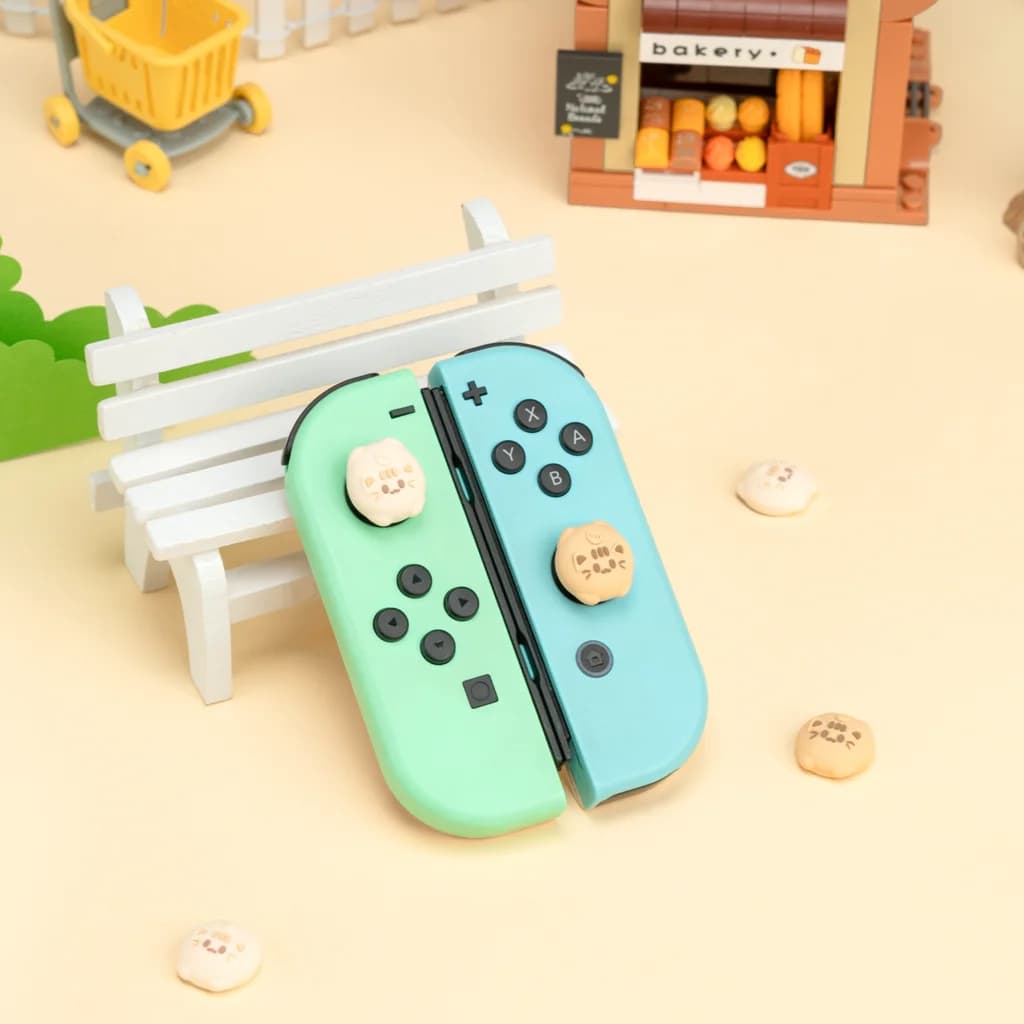 Super mignon Silicone souple Joycon pouce bâton poignée capuchon Joystick couverture pour interrupte