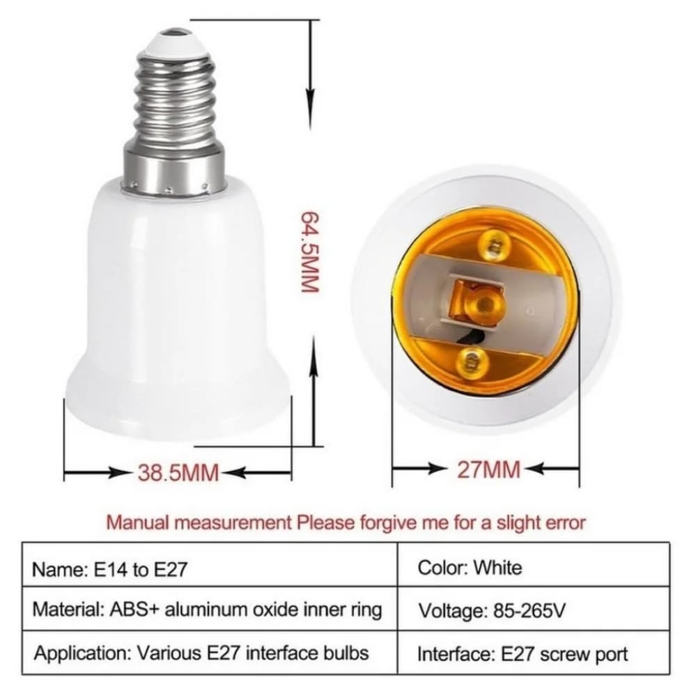 5 pièces E14 à E27 Base vis lampe porte-ampoule adaptateur support de lampe adaptateur pour ampoule 