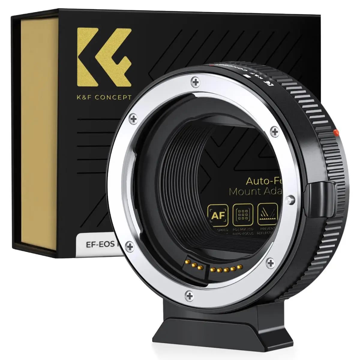 Adaptateur de monture d'objectif autofocus K&F CONCEPT EF vers EOS R pour objectifs Canon EF EF-S ve