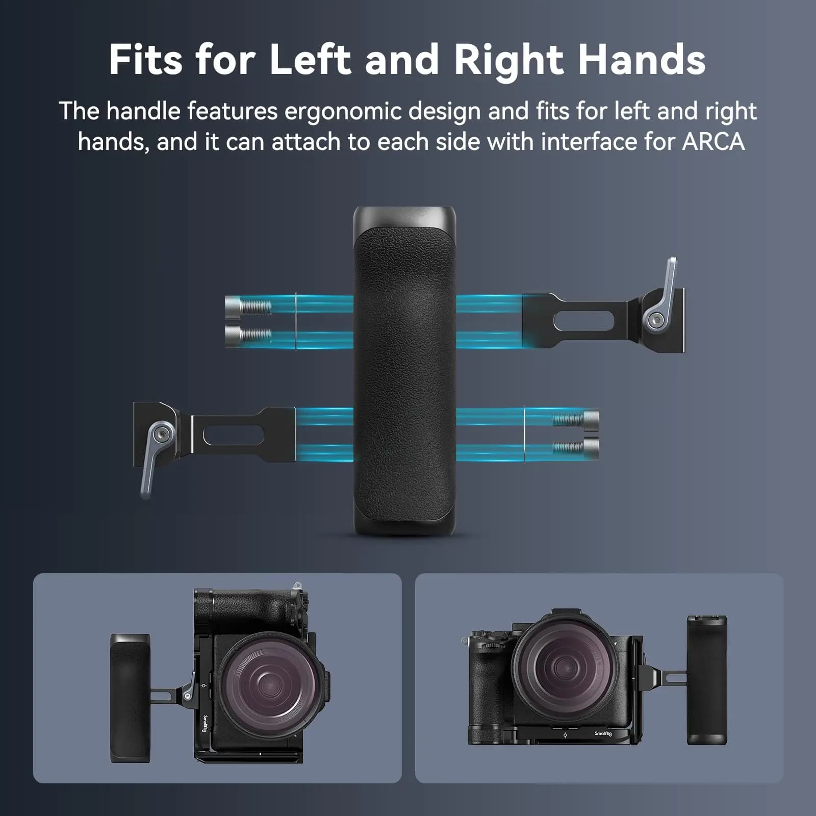 SmallRig-Poignée latérale de type Arca, 36mm, haut et bas, réglable pour cages de caméra avec plaque