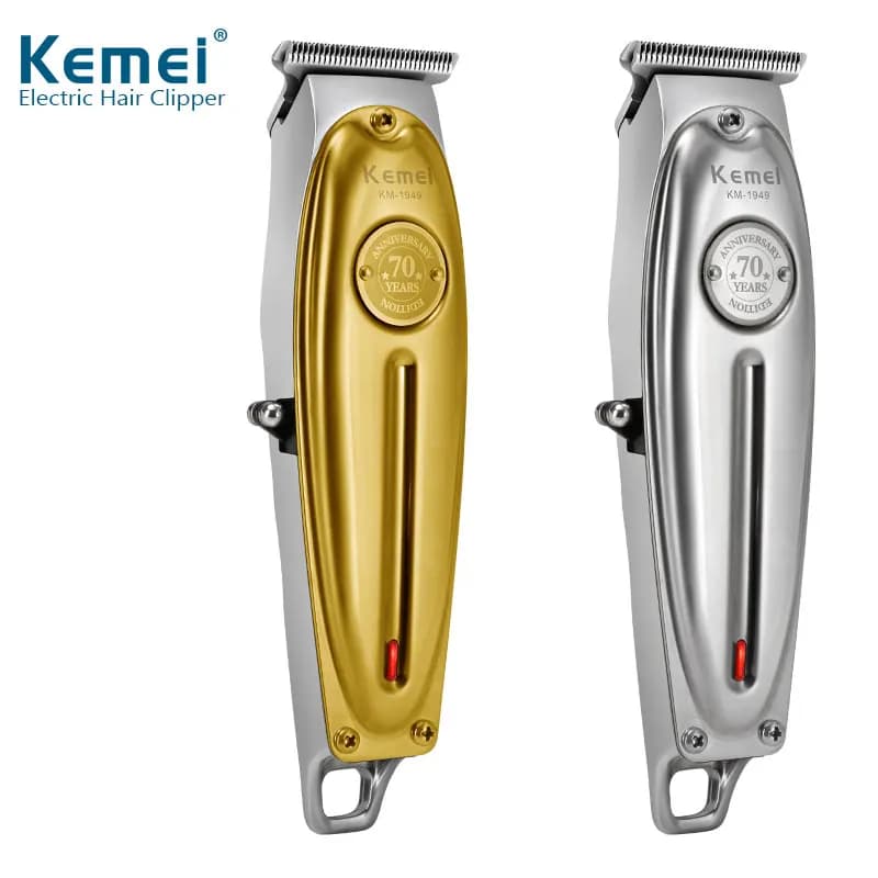 Kemei tondeuse à cheveux professionnelle tout en métal hommes électrique sans fil tondeuse à cheveux