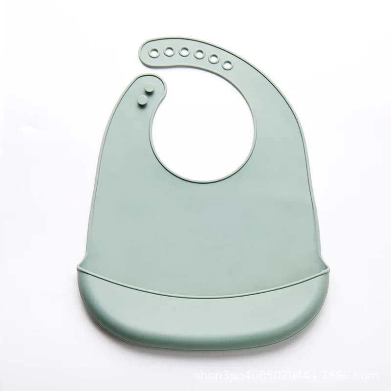 Bavoir bébé réglable imperméable bavoirs bébés doux comestible Silicone nouveau-né salive dégoulinan