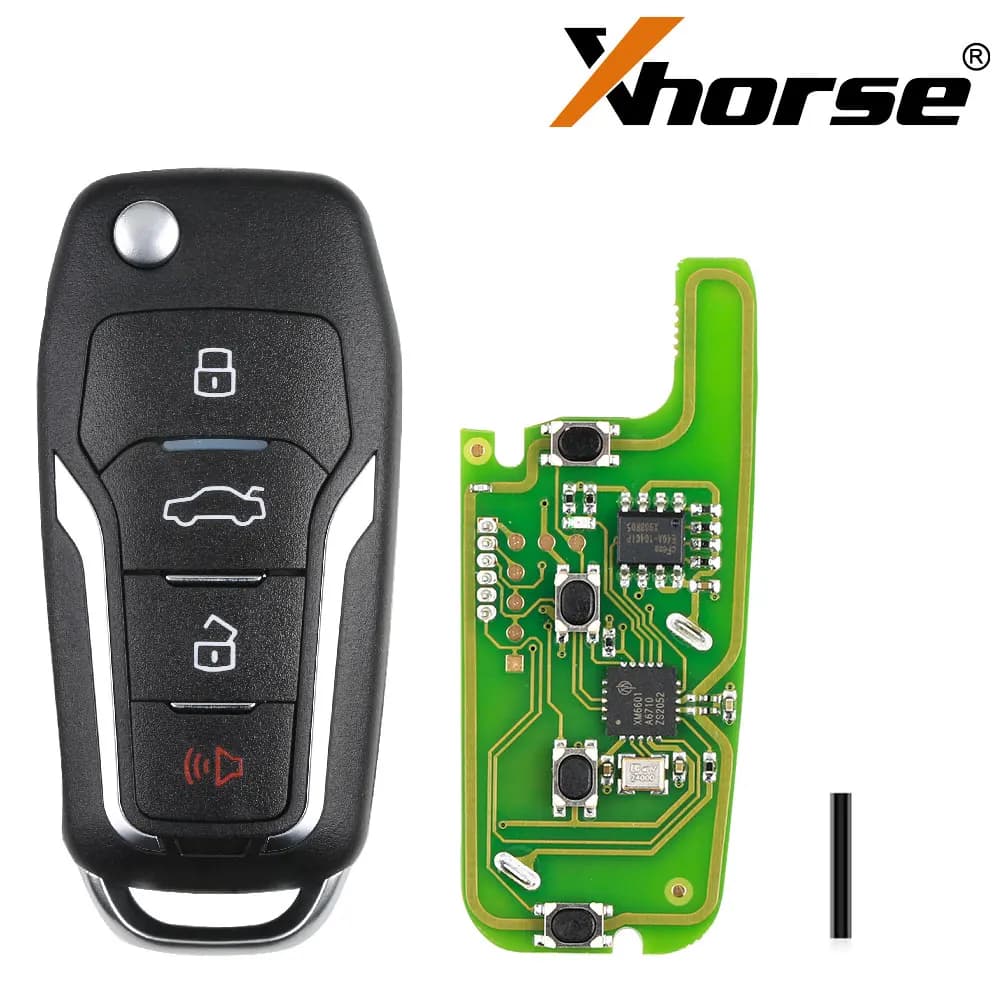 Xhorse-Clé à distance filaire, Ford Condor Flip, 4 boutons, clé inamovible King, version anglaise po