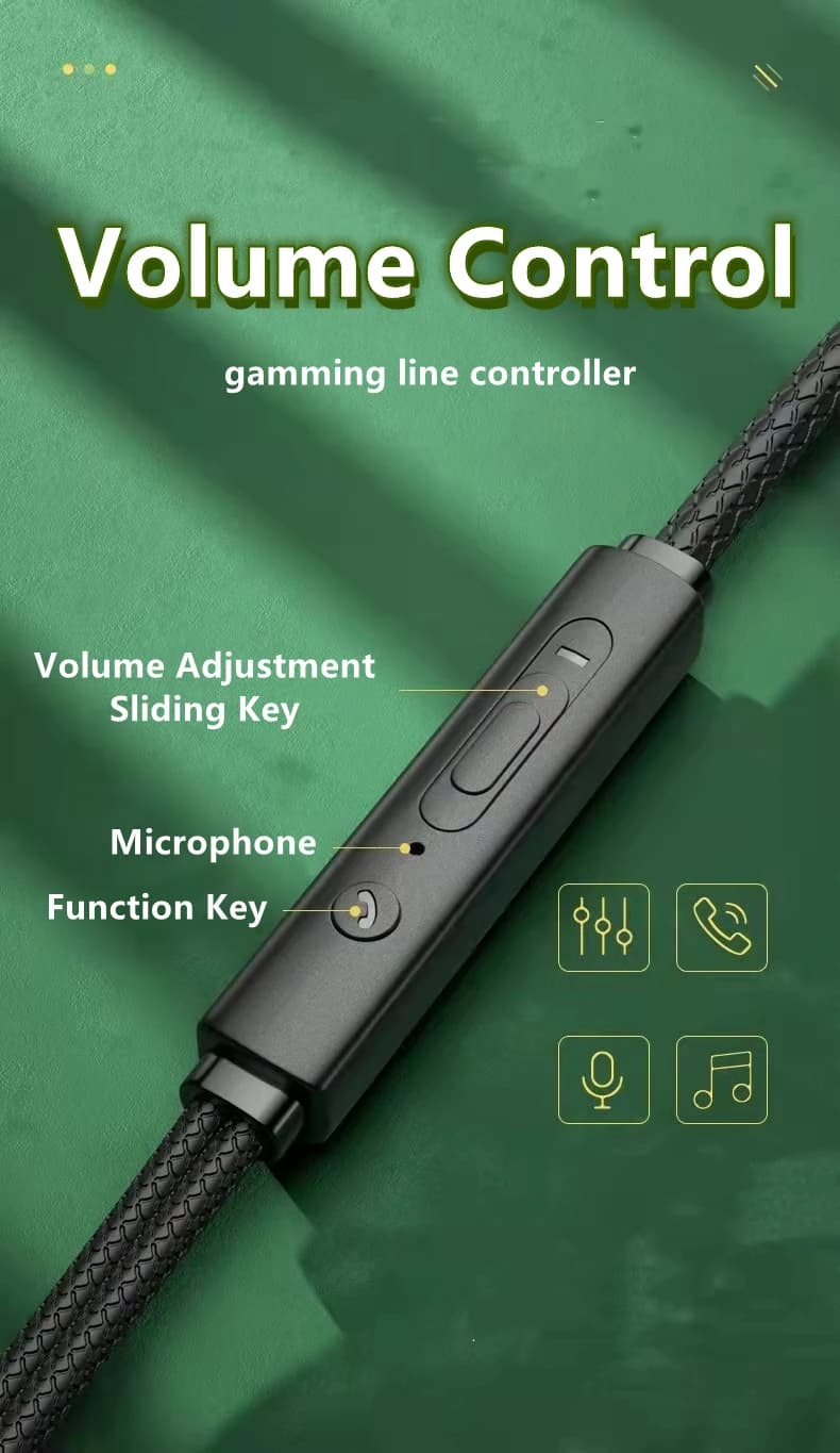 Gamer filaire casque de jeu filaire écouteur métal HiFi basse stéréo 3.5mm écouteur écouteurs pour t