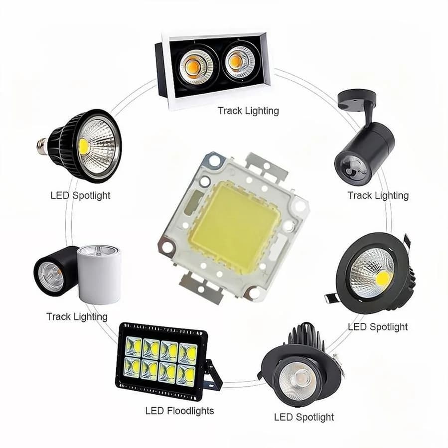 Perle de lampe LED COB, rétroéclairage, lampes à diode, blanc chaud, blanc froid, matrice pour proje