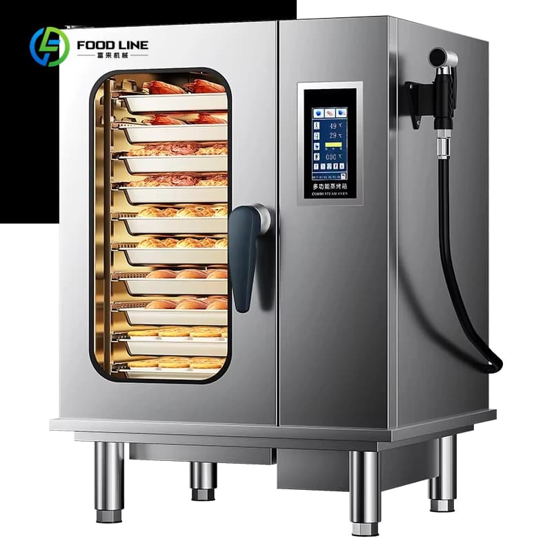Four à convection électrique professionnel à vapeur, personnalisable, 10 plateaux, grand format, pou