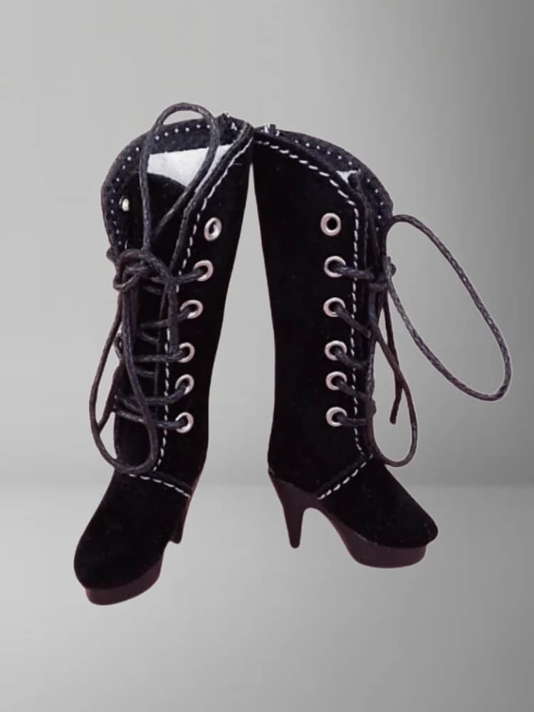 Tilda 2.5 cm Mini poupée bottes pour Blythe poupées jouet, jolies chaussures à talons hauts pour Azo