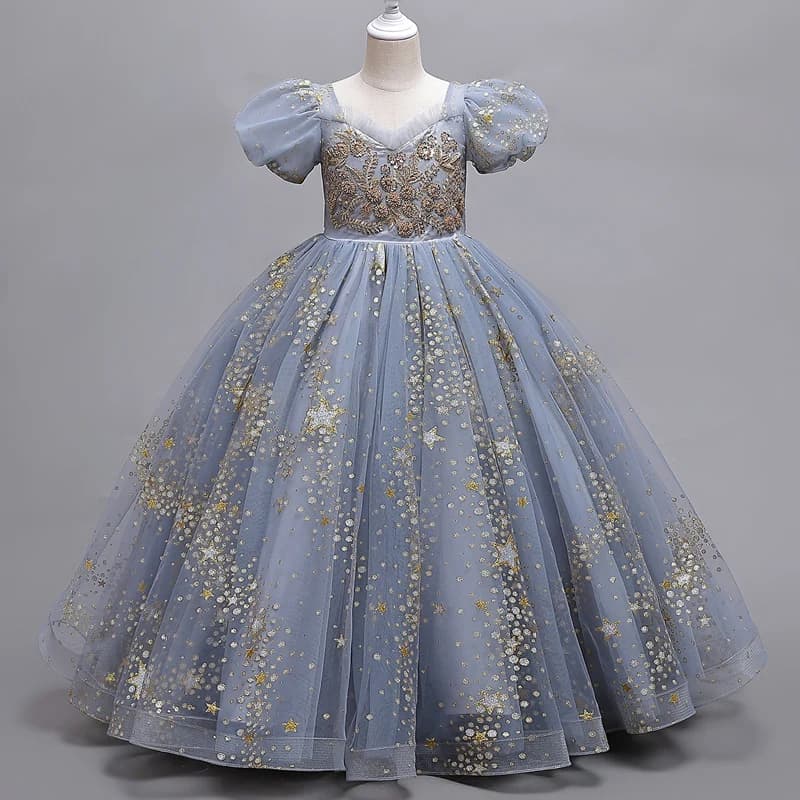 Robe de mariée à fleurs pour filles, longue, sans manches, princesse arc-en-ciel, cadeau d'hôte, pro