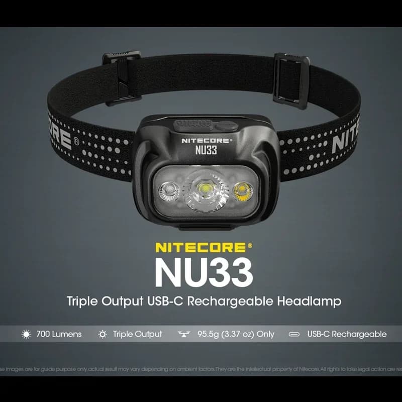 Nitecore NU33 intégré Eddie ion batterie en aluminium matériaux métalliques USB-C aste sauna lampe 7