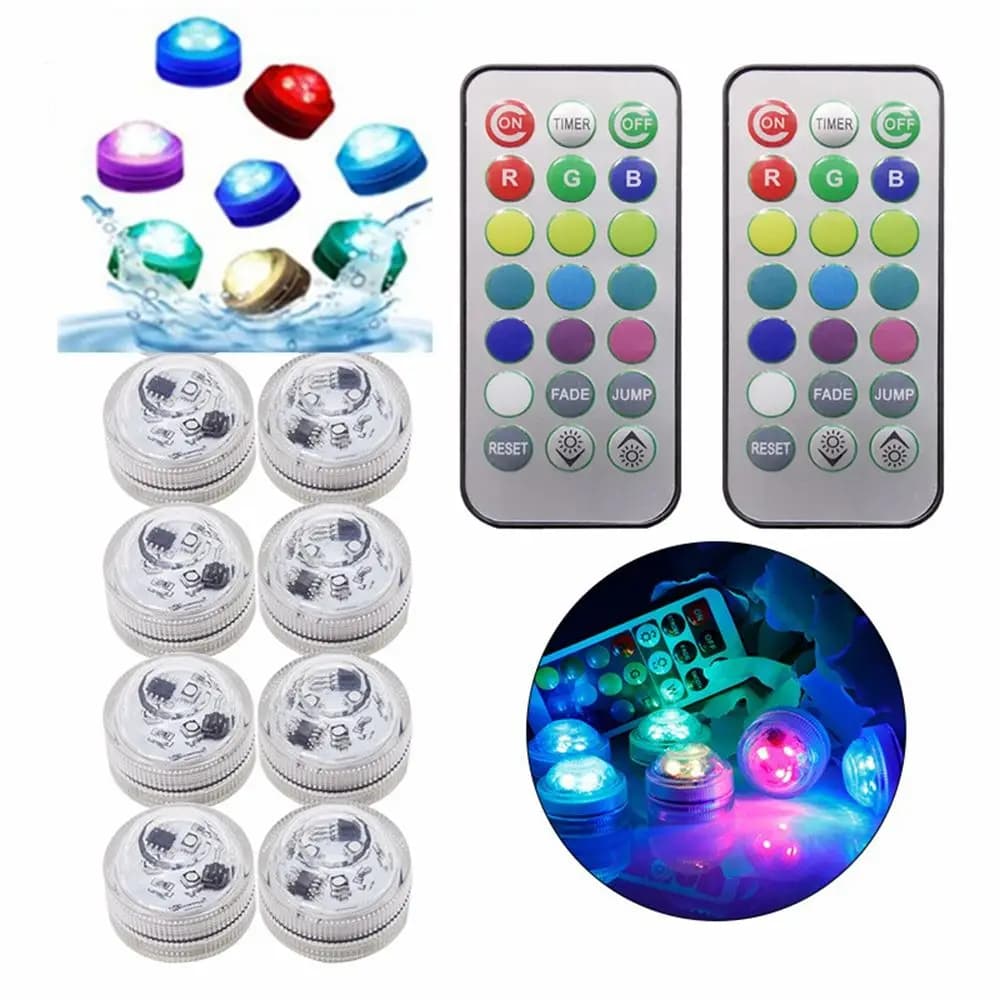 SubSN-Lumières LED RVB étanches, lumière sous-marine pour mariage, chauffe-plat, bain à remous, sécu