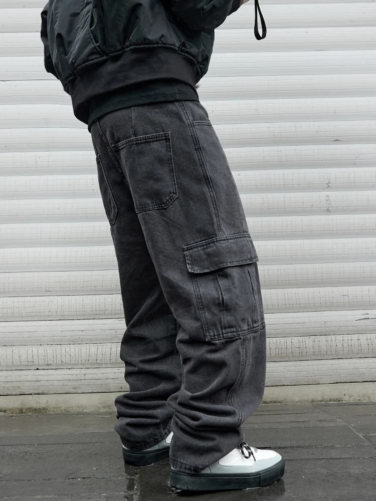 Jean Baggy à Jambes Larges pour Homme, Pantalon Cargo Surdimensionné, Style Hip Hop, Harajuku, Corée
