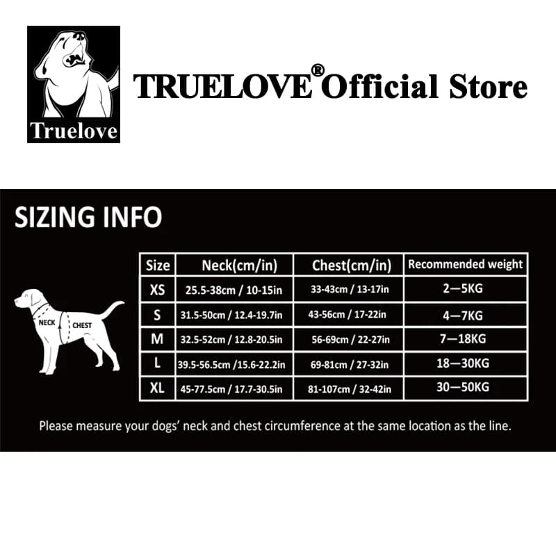 Truelove harnais pour animaux de compagnie petit moyen grand chien fendu mode extérieur livraison di