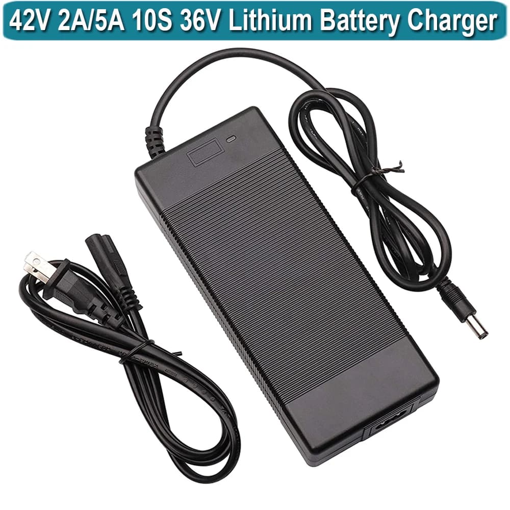 Chargeur universel pour vélo électrique 42V 2A 5A, 1 broche pour batterie au Lithium 36V 10S, Compat