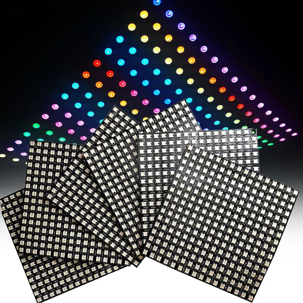 Écran numérique flexible WS2812, 1 à 10 pièces, Module de panneau LED, lumière WS2812B, adressable i