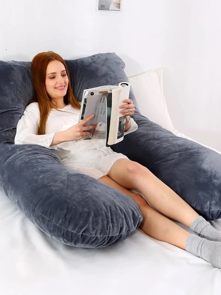 Oreiller lombaire doux pour femmes enceintes, 140x70cm, 3000g, 6.6lb, Type U, multifonction, protect