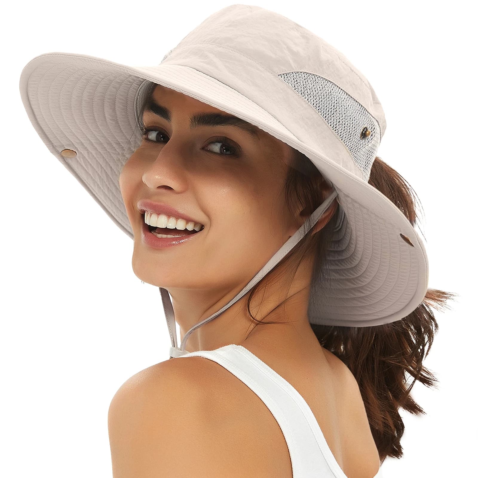 FURTALK Chapeau de soleil pour femme plage été large bord UPF 50+ Protection extérieure pliable lége