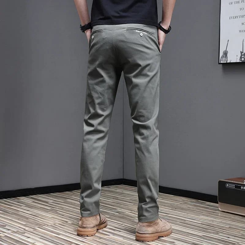 Pantalon décontracté pour homme, 2024 coton, mode coréenne, coupe slim, gris, noir, fjingent, printe