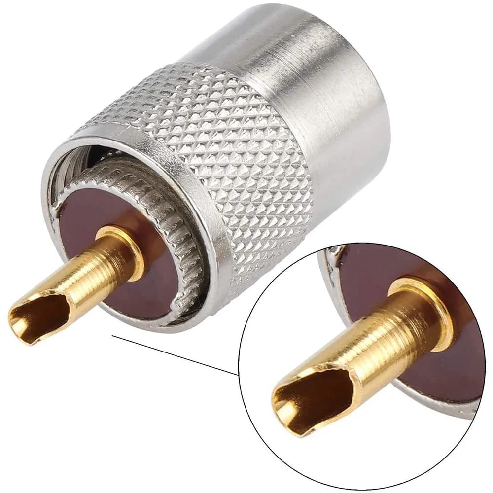 Paquet de 10 connecteurs à souder UHF/PL-259 avec Beverer pour RG8X, RG8, RG59, LMR-400, câble coaxi