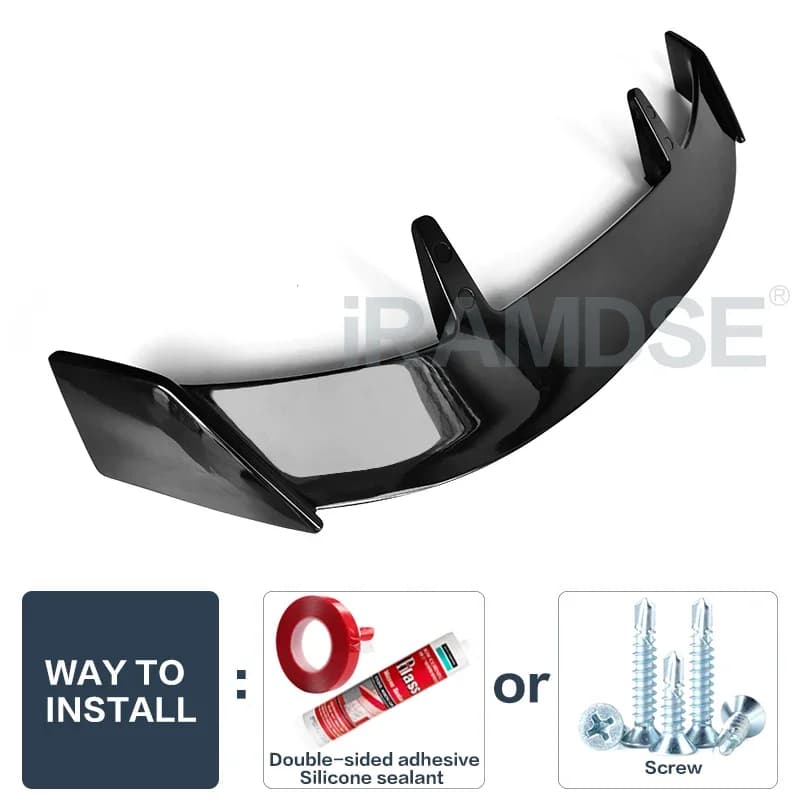 Spoiler Universel Carbone Surface ABS Type Générique Spoiler de coffre arrière pour Audi A3 Hatchbac