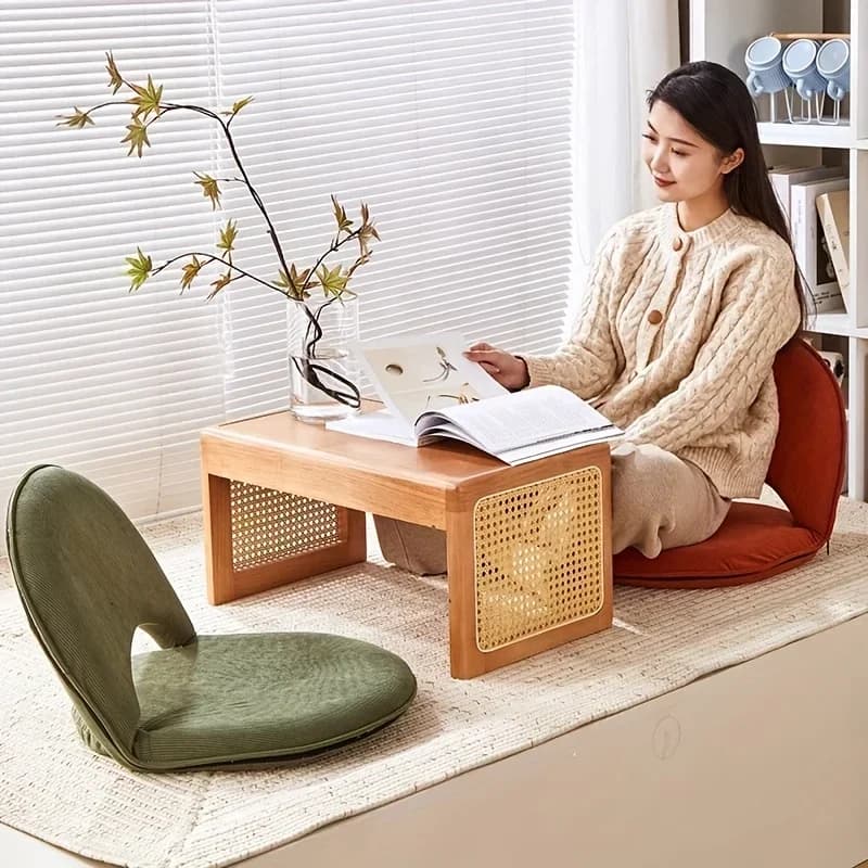 Chaise à dossier Tatami, chaise pliable pour chambre à coucher, petit canapé simple pour dortoir, pe