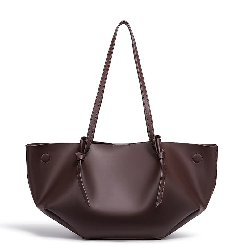 Sac fourre-tout pour femme de grande capacité, sac à main à bandoulière plissé doux avec un petit sa