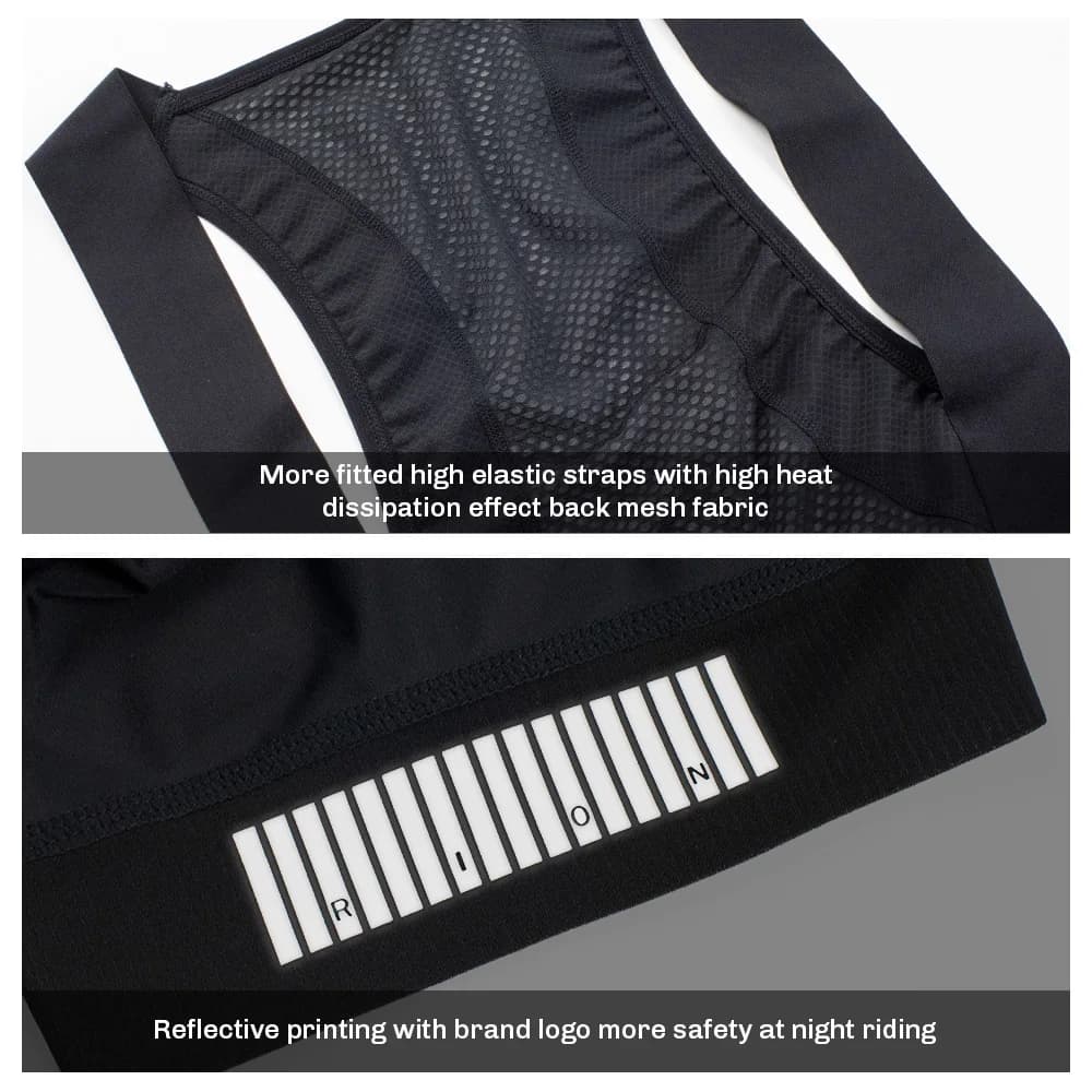 RION – cuissard de cyclisme élastique pour hommes, avec coussin d'interface, mise à niveau, collant 