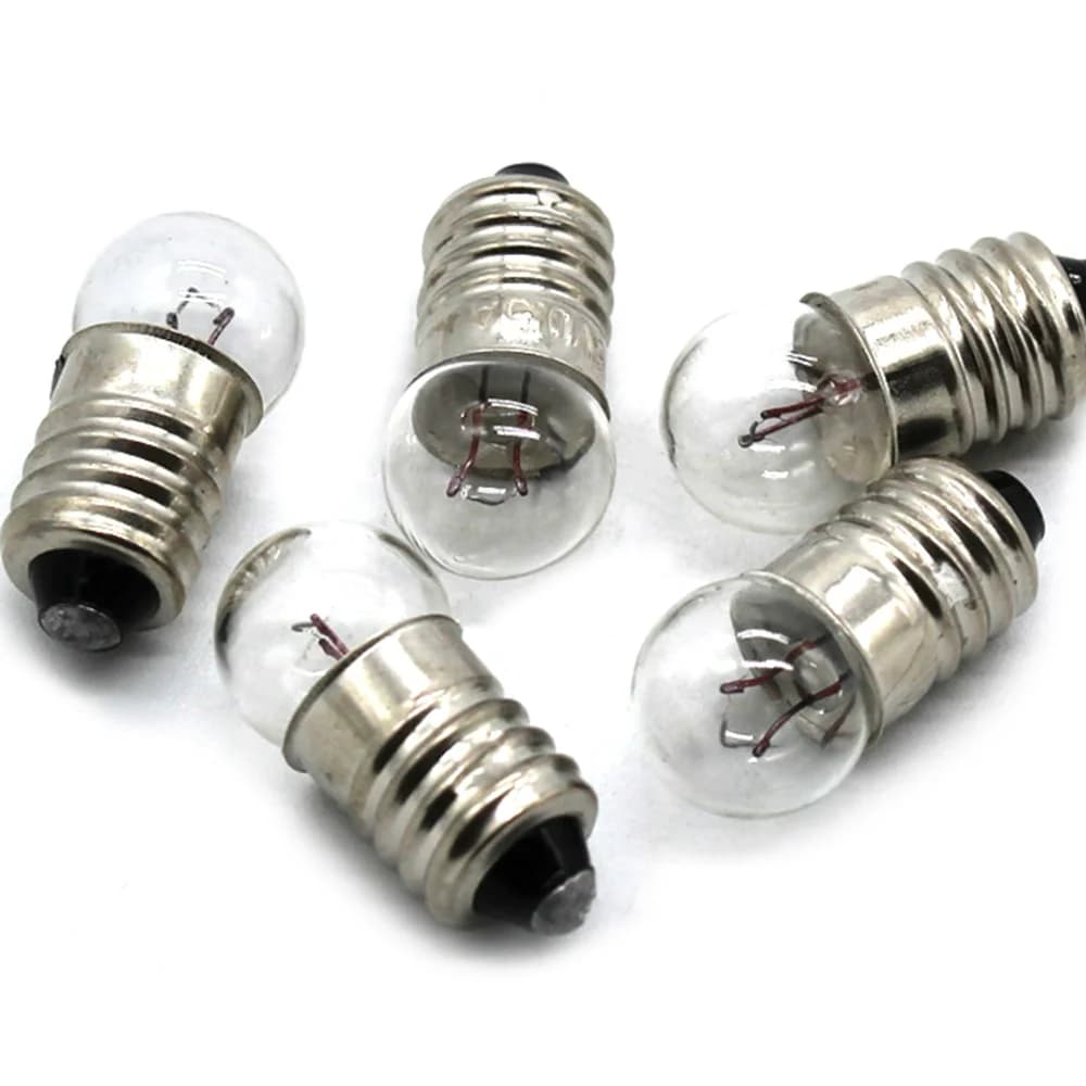 2 pièces 2.5V 3V 3.8V 6V petites ampoules électriques support d'ampoule rond lampe de Base bricolage