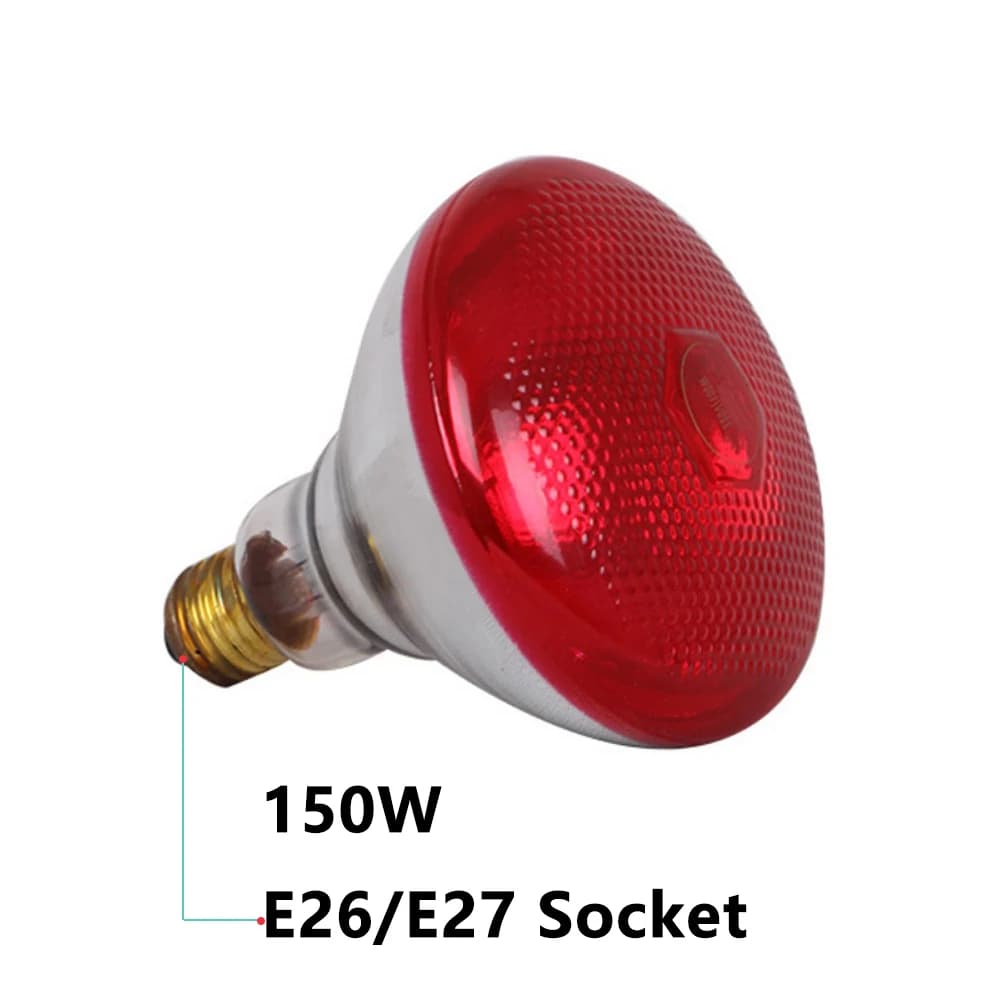 Lampe de luminothérapie rouge avec support 300 ° Ampoule combinée infrarouge à pince réglable 660n