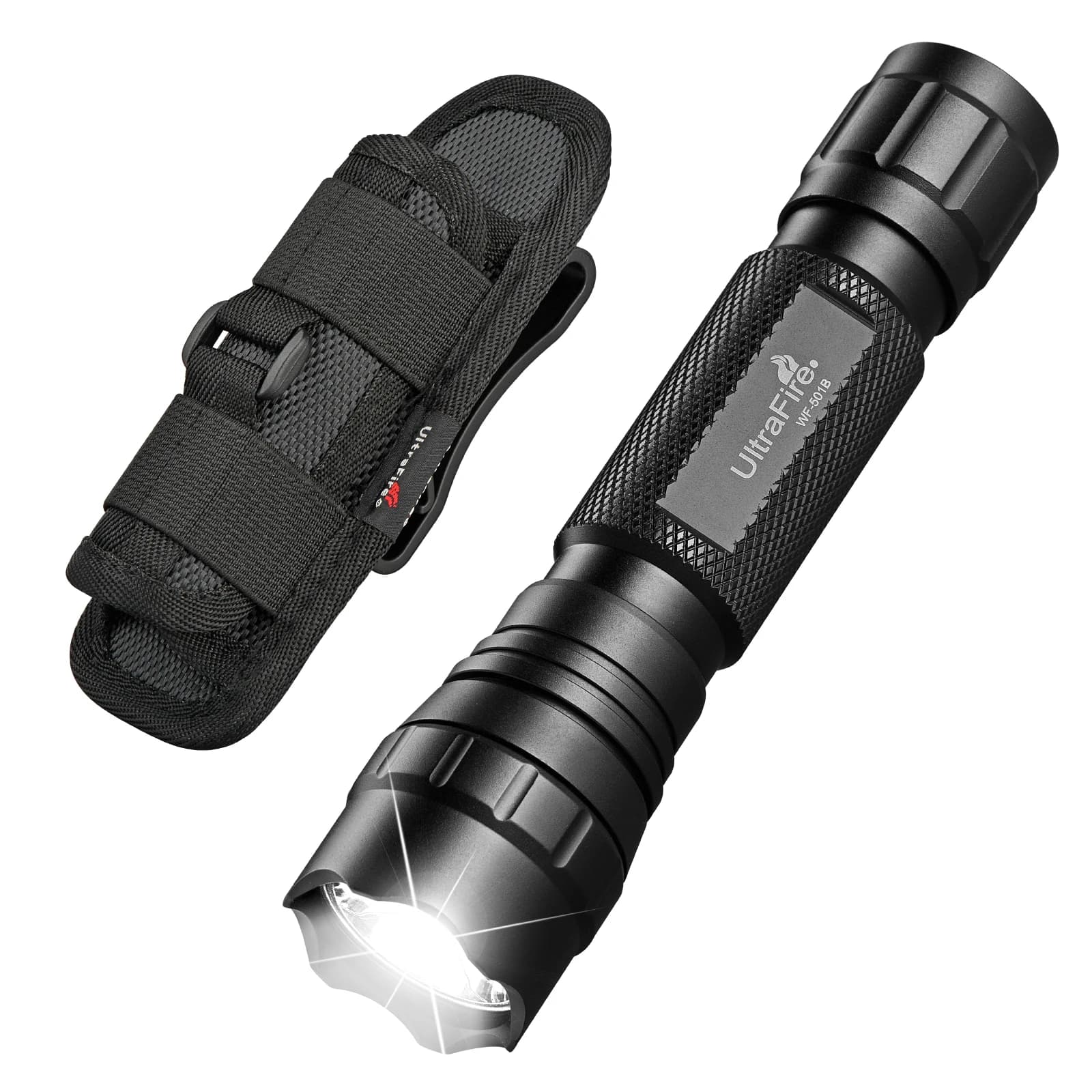 UltraFire WF-501B Lampe de poche tactique à LED de police 1 mode 1200 lumens Lampe de poche militair