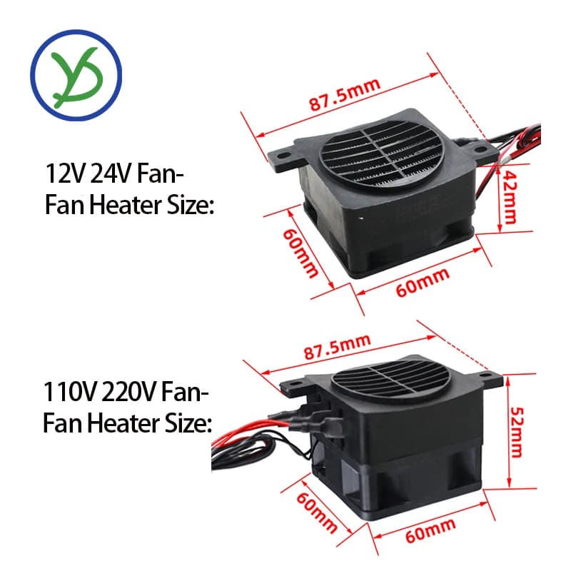 Chauffage PTC en céramique à température constante avec ventilateur, chauffage électrique PTC, chauf