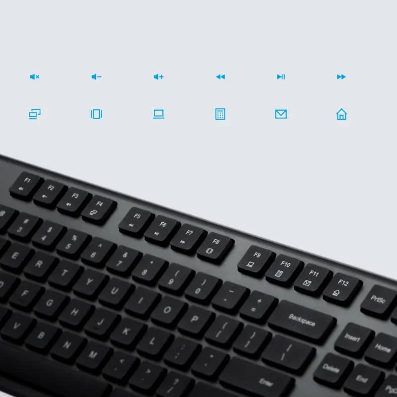 Xiaomi-Ensemble clavier et souris sans fil, 104 touches, 2.4 GHz, récepteur USB, adapté pour PC Wind