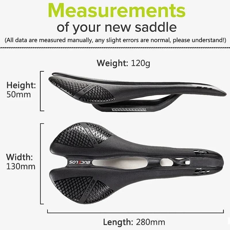 BUCKKub-Selle de vélo en fibre de carbone, siège confortable avec coussin, universel, pour route et 